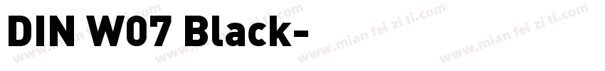 DIN W07 Black字体转换